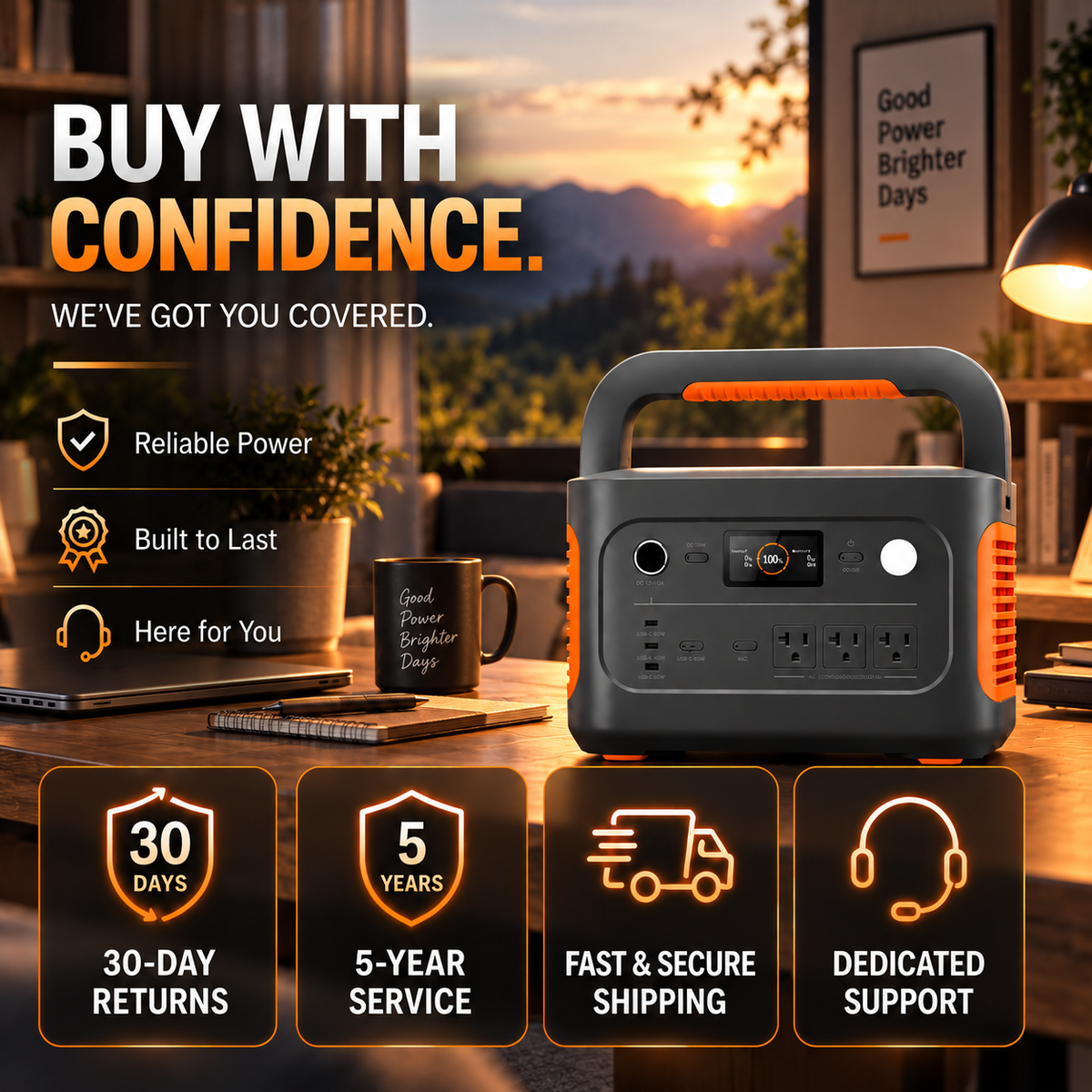 1070Wh Solar Generator Kit + FREE 200W Solar Panel